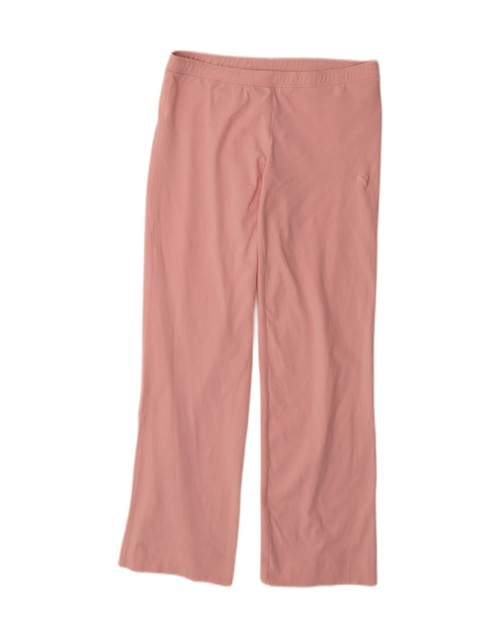 PUMA Womens Tracksuit Trousers UK 14 Large  Pink Cotton