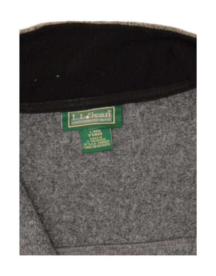 L.L.BEAN Womens Fleece Jacket UK 16 Large Grey Polyester Vintage L.L.Bean and Second-Hand L.L.Bean from Messina Hembry 