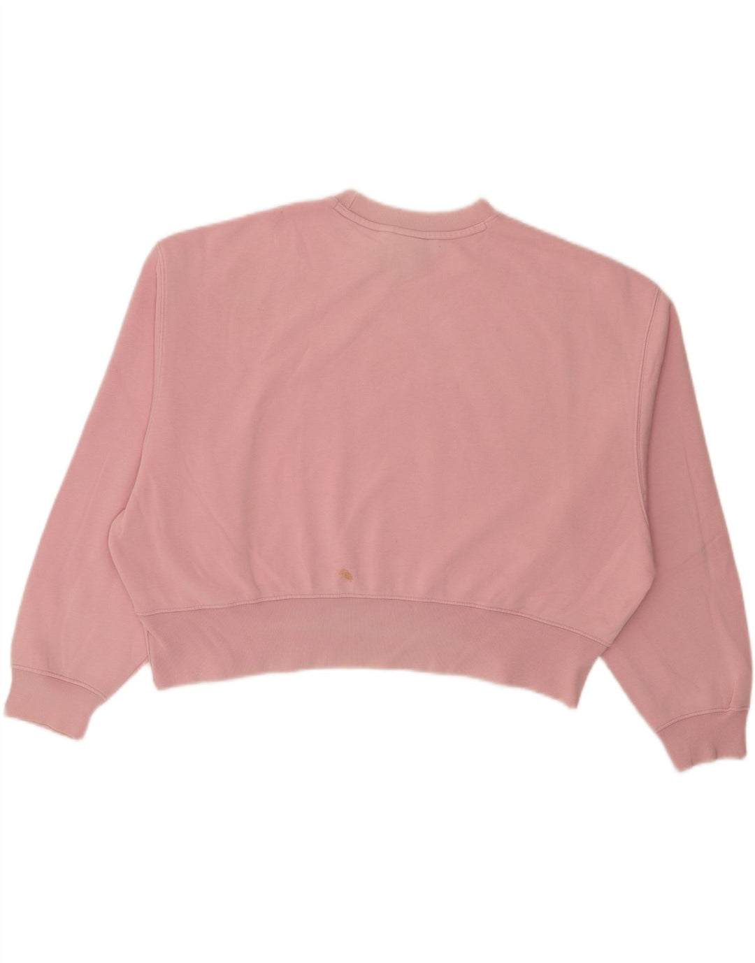 ADIDAS Womens Crop Sweatshirt Jumper UK 12 Medium Pink Cotton Vintage Adidas and Second-Hand Adidas from Messina Hembry 