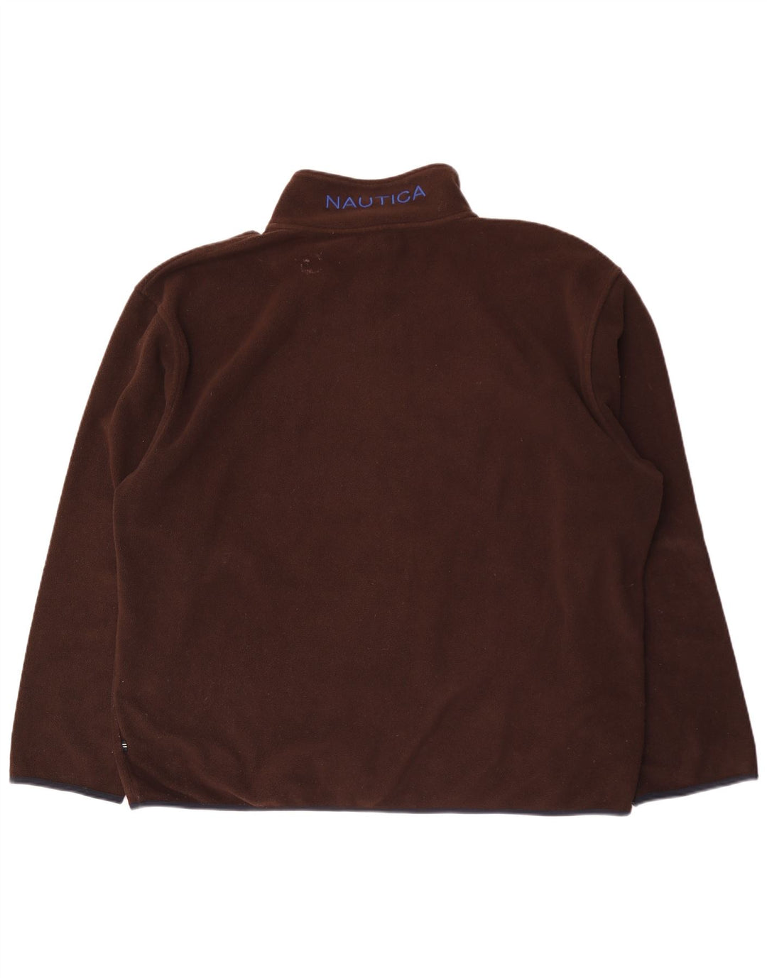 Nautica Herre grafisk lynlås hals Fleece Jumper 2XL brun polyester