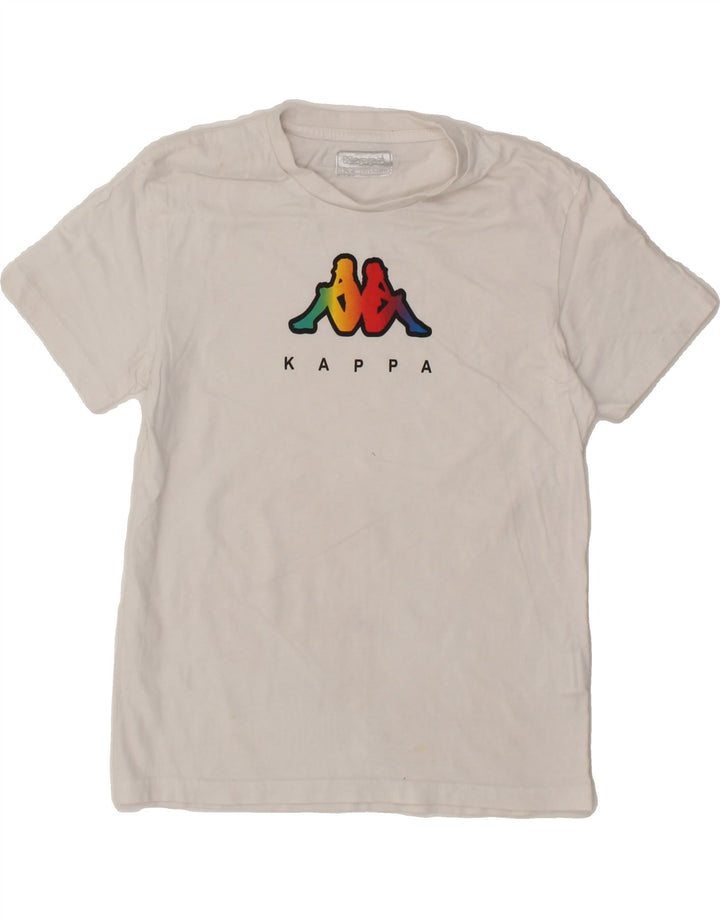 KAPPA Boys Graphic T-Shirt Top 11-12 Years White Cotton Vintage Kappa and Second-Hand Kappa from Messina Hembry 