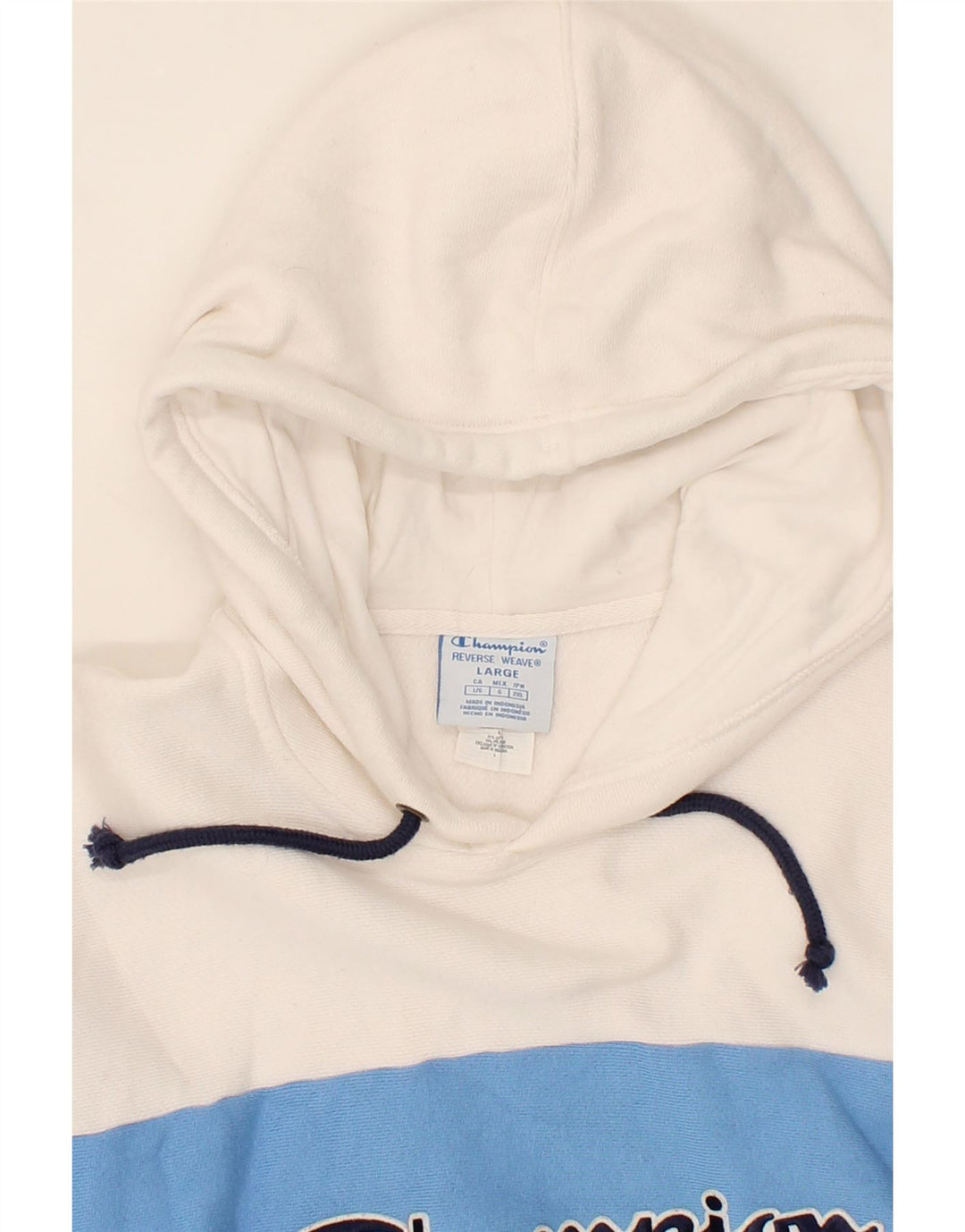 CHAMPION Womens Graphic Hoodie Jumper UK 16 Large Multicoloured Vintage Champion and Second-Hand Champion from Messina Hembry 
