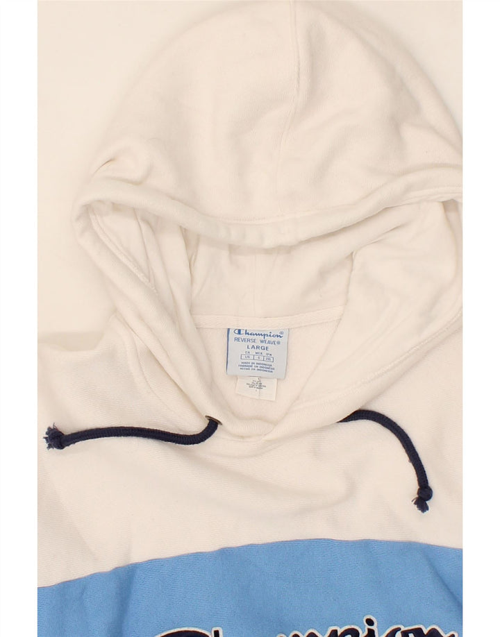 CHAMPION Womens Graphic Hoodie Jumper UK 16 Large Multicoloured Vintage Champion and Second-Hand Champion from Messina Hembry 