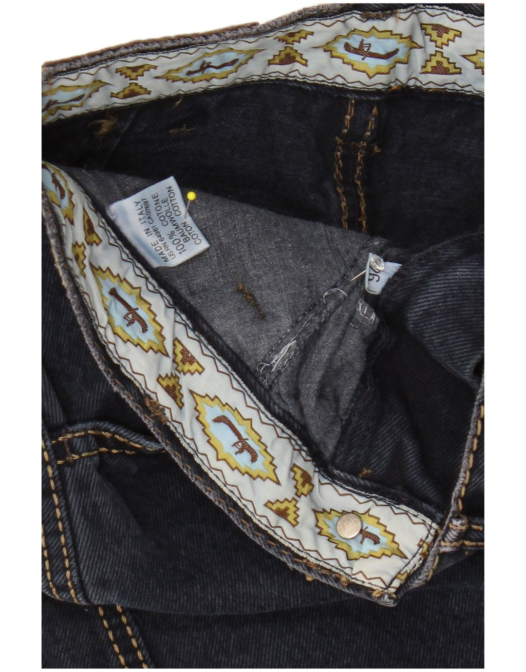 SISLEY Dame Denim Nederdel W26 Lille Marineblå Bomuld