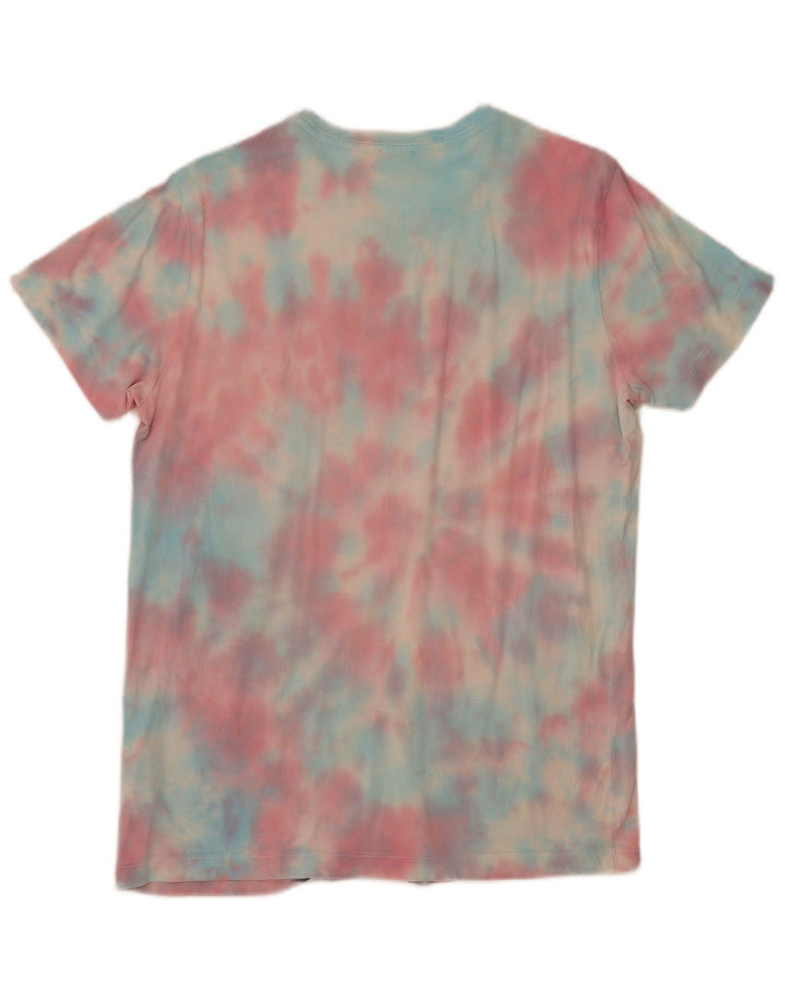 Diesel Herre grafisk T-shirt Top Medium Flerfarvet Tie Dye Bomuld