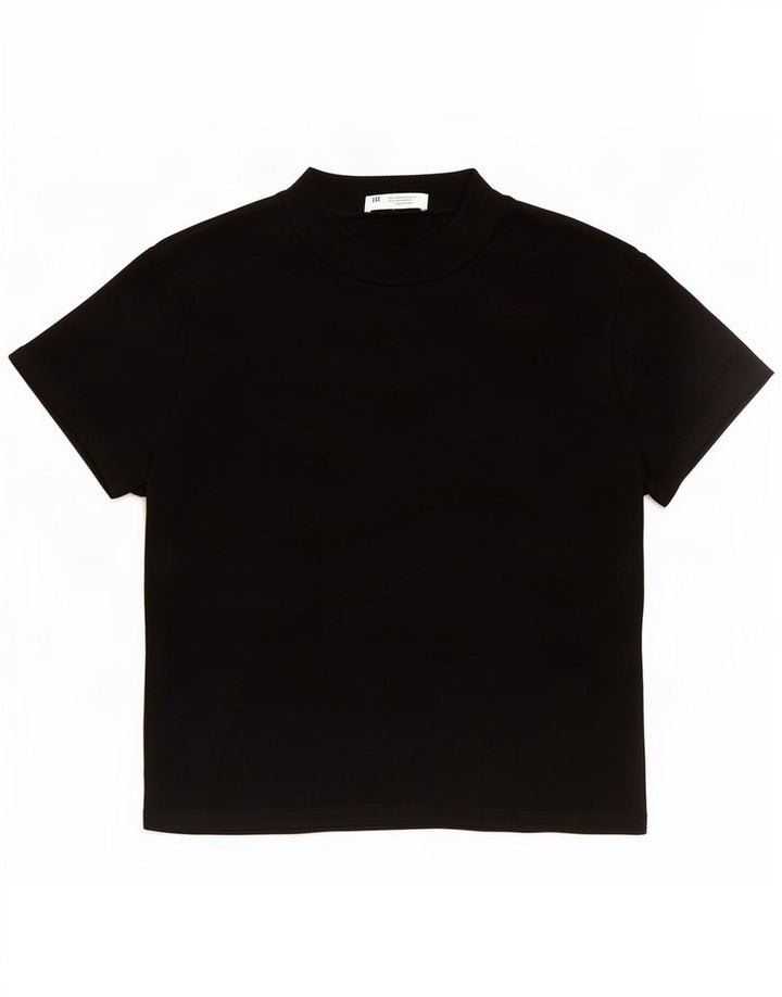 Zara Womens Crop Bluse Top UK 10 Small Black Viscose