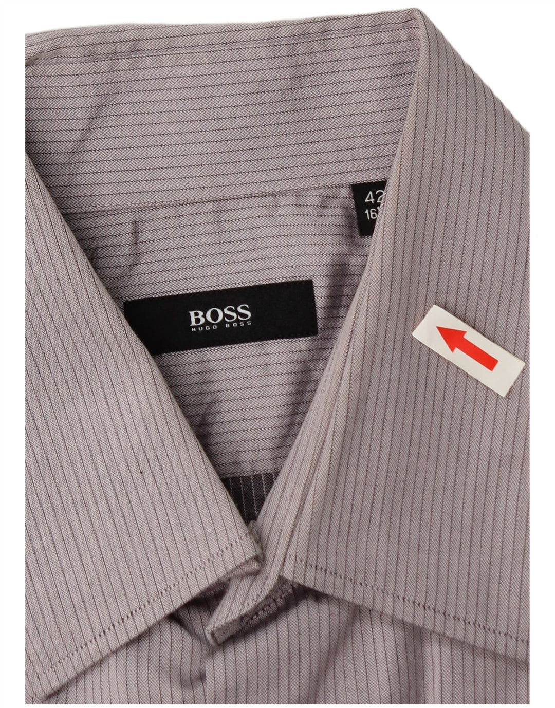 Hugo Boss Herreskjorte Str. 16 1/2 42 Stor Grå Nålestribe