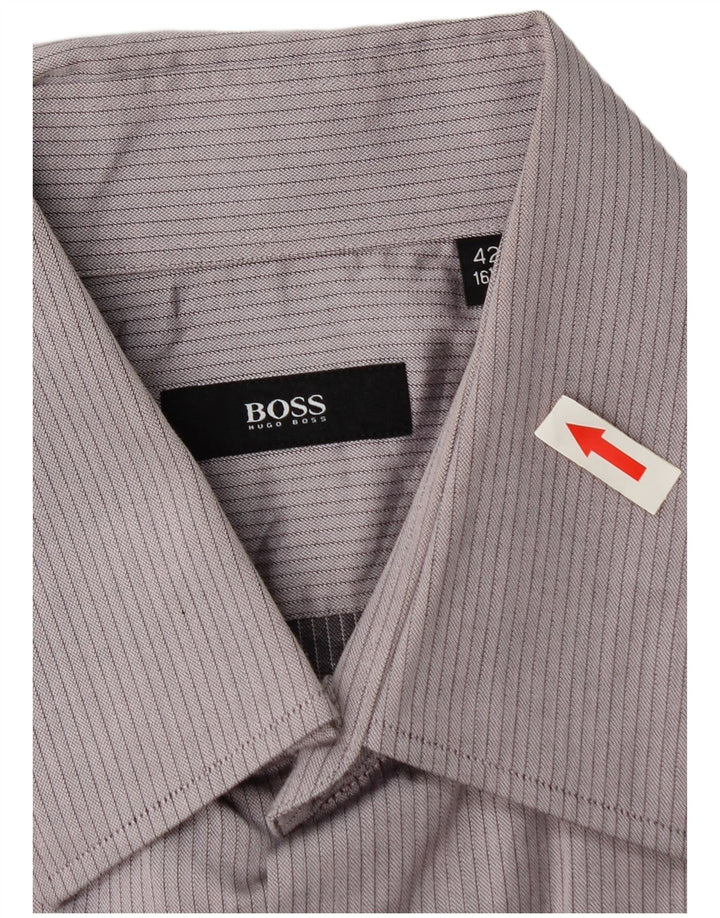Hugo Boss Herreskjorte Str. 16 1/2 42 Stor Grå Nålestribe