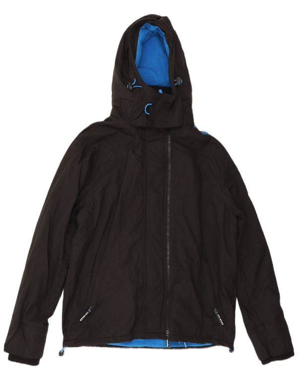Superdry Herre The Windcheater Graphic Windbreaker Jacket UK 42 XL Sort