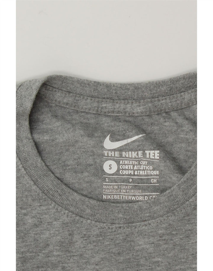 NIKE Mens Athletic Cut Graphic T-Shirt Top Small Grey Vintage Nike and Second-Hand Nike from Messina Hembry 