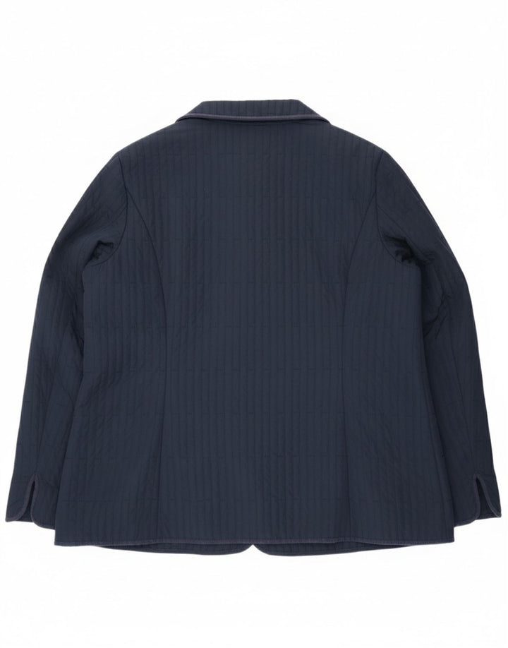 MARINA RINALDI Womens 3 Button Blazer Jacket Size 25 Large Navy Blue