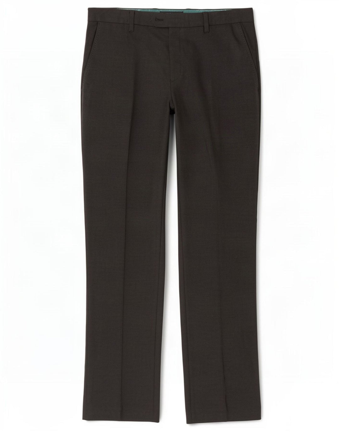 Ted Baker Straight Suit Bukser til mænd W36 L32 Grå plettet polyester