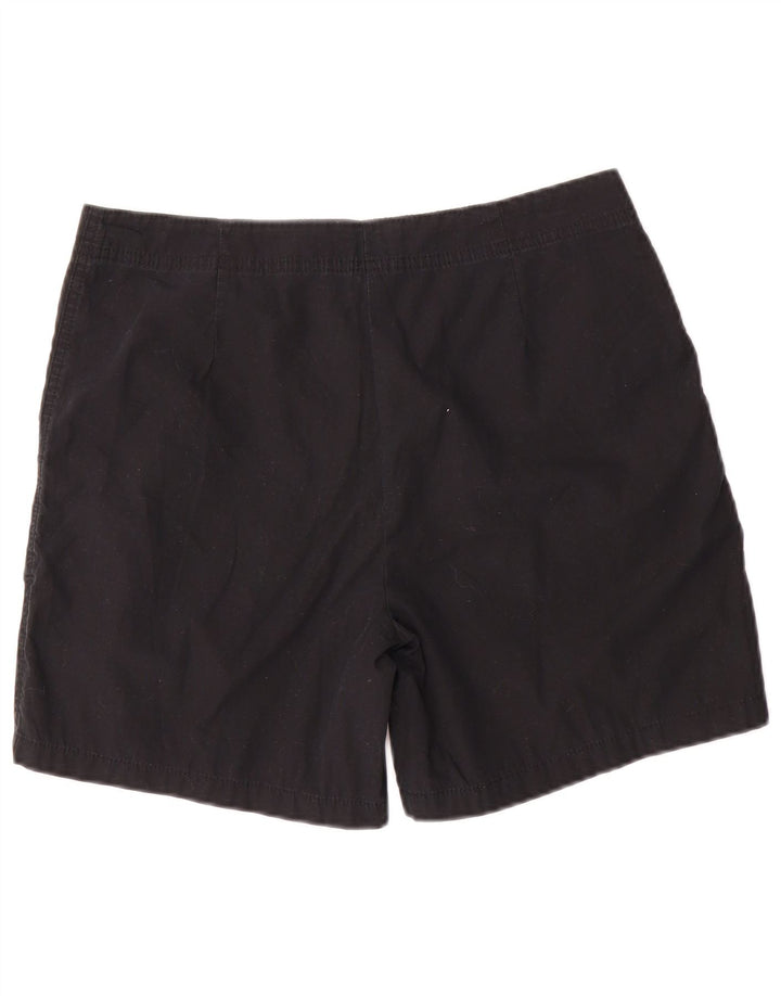 Marks & Spencer Kvinder Casual Shorts UK 12 Medium W30 Sort Bomuld