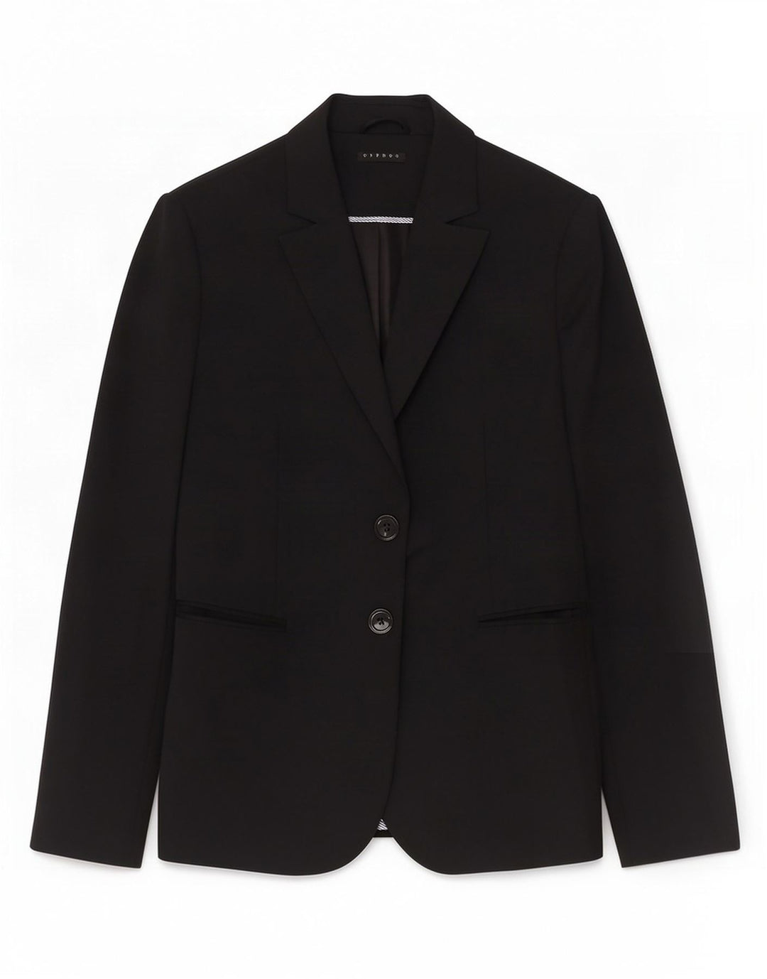 Sisley Dame 2 Button Blazer Jacket UK 12 Medium Black
