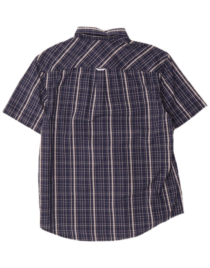 Penguin Heritage Heritage Slim Fit kortærmet skjorte Stor marineblå ternet