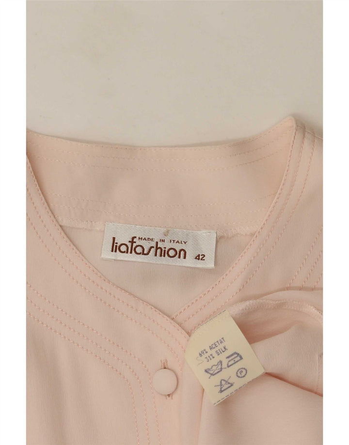 Vintage dameskjorte bluse IT 42 Medium Pink Acetate