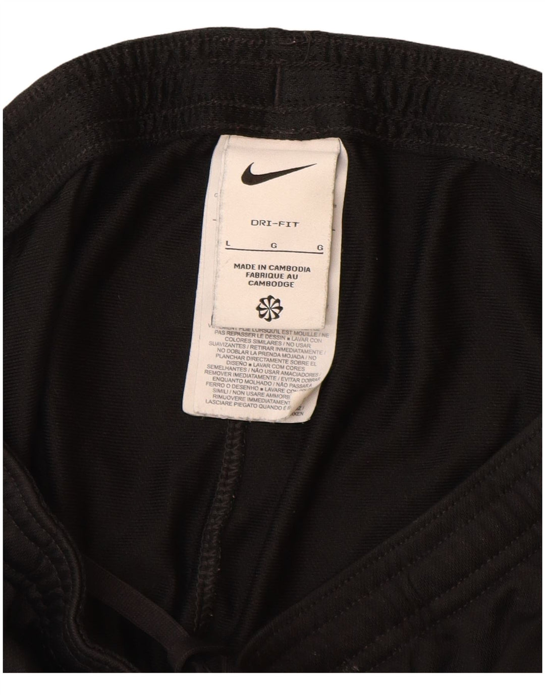Nike Dame Dri Fit træningsdragt Bukser UK 14 Large Black Polyester