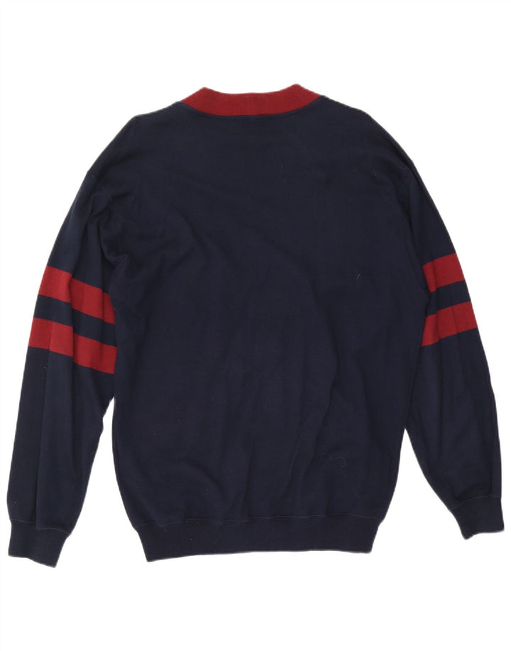 Peter Brown Herre cardigan sweater IT 50 Mellem marineblå bomuld