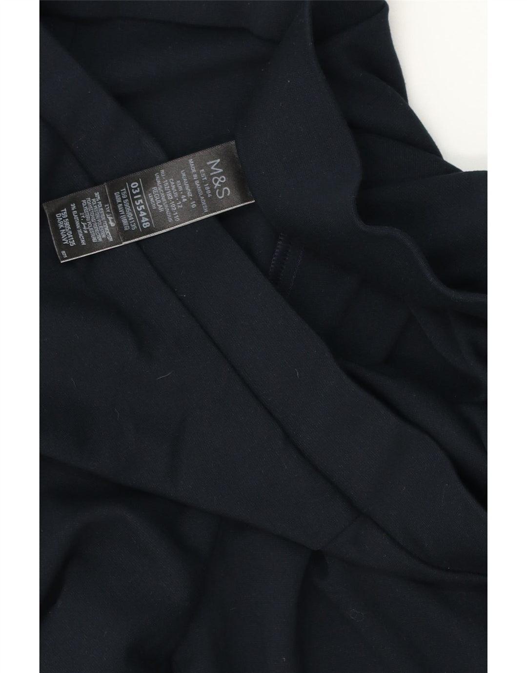Marks & Spencer Dame Leggings UKL 16 Large Navy Blue Viscose