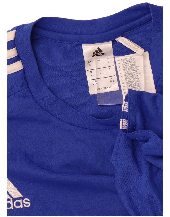 ADIDAS Herre Climalite T-Shirt Top Stor Blå Polyester