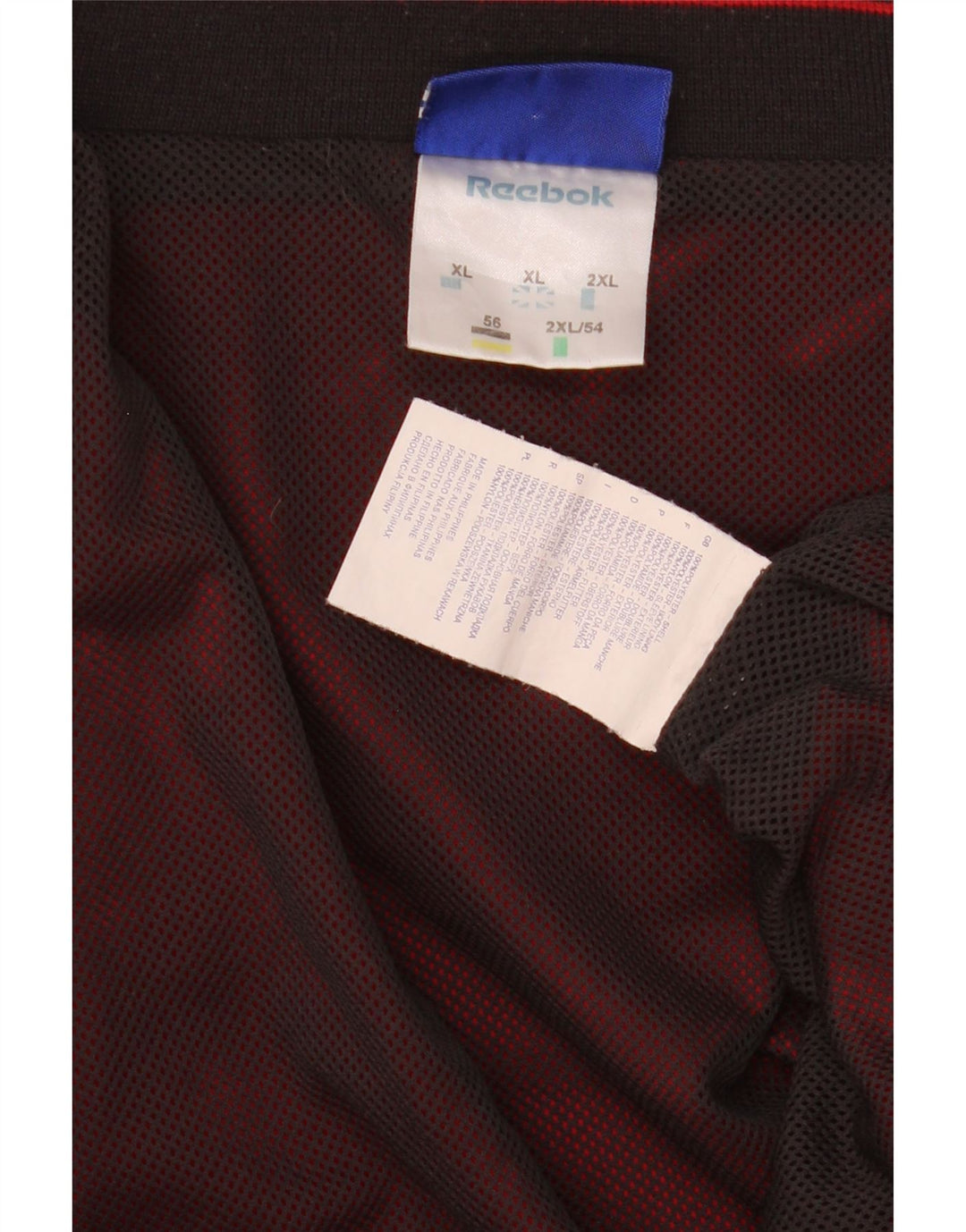 Reebok Regnjakke til mænd UK 42 XL Rød Colourblock Polyester