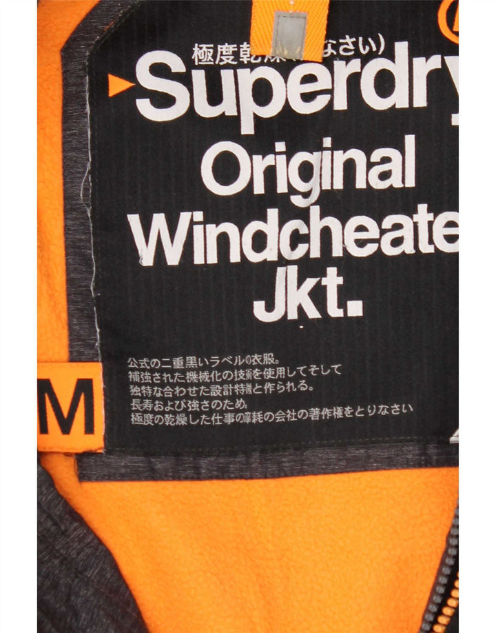 Superdry Vindjakke til mænd med hætte vindjakke UK 38 medium grå nylon