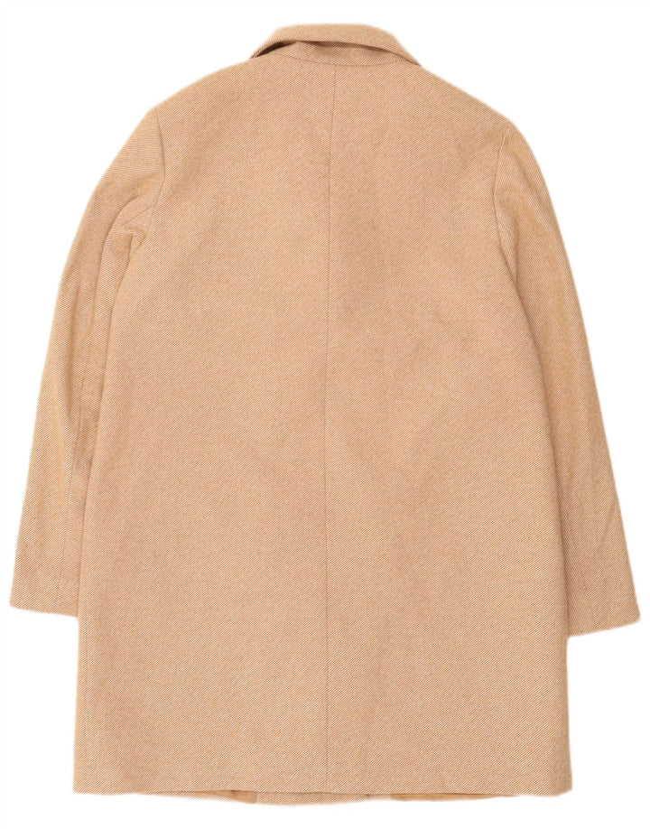 Zara Dame Dobbeltradet Frakke UK 14 Medium Beige Polyester
