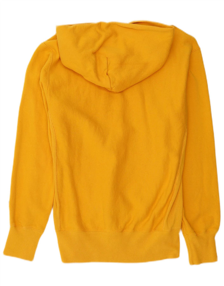 Champion Herre Reverse Weave Hoodie Jumper Medium Gul Bomuld