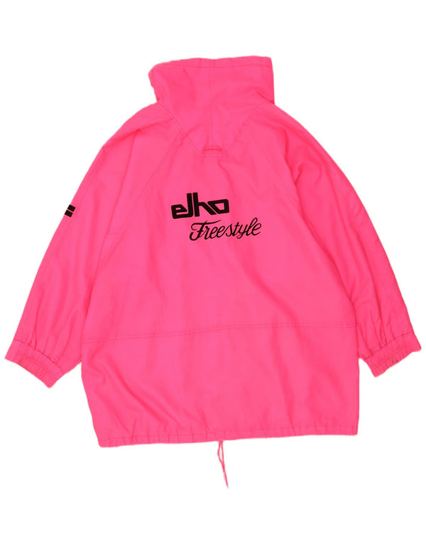 Elho Herre Grafisk Loose Fit Anorak Jacket UK 38 Large Pink Colourblock
