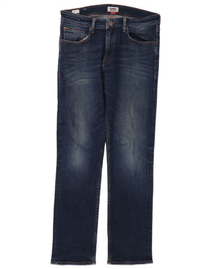 Tommy Hilfiger Straight Jeans til mænd W34 L32 Blå Bomuld