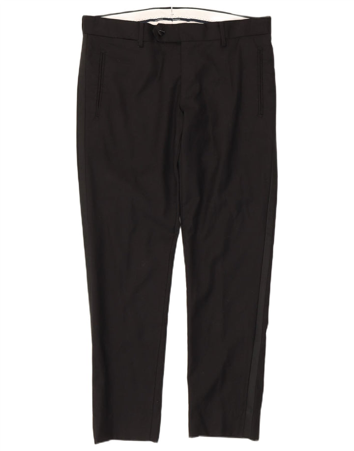 Gutteridge Herre Slim Suit Bukser IT 48 Medium W32 L29 Sort Polyester
