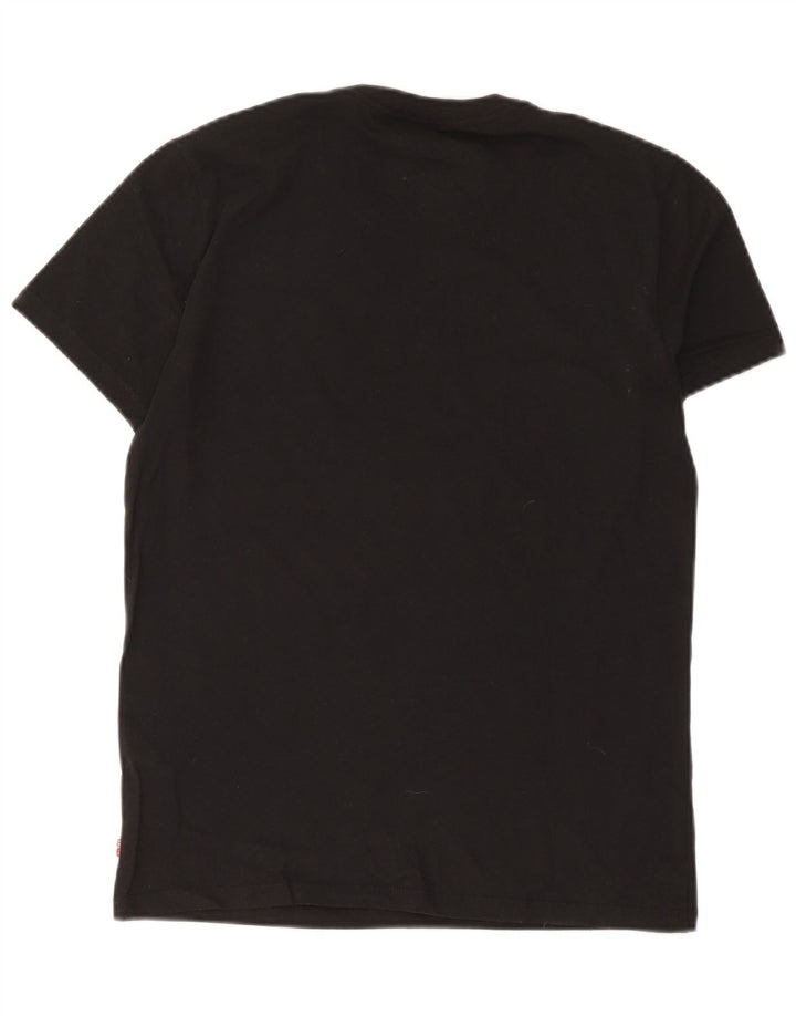 Levi's Herre Slim T-Shirt Top Medium Sort Bomuld