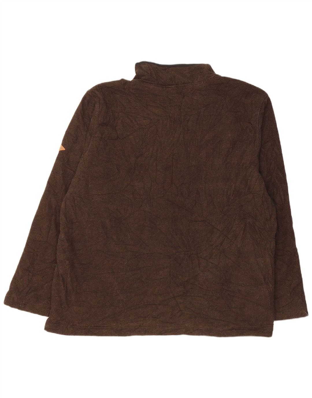 Orvis Herre 1/4 Zip Zip Neck Sweatshirt Jumper 2XL Brun Polyester