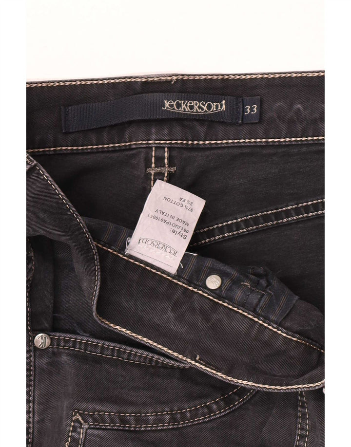 Jeckerson Herre Slim Jeans W33 L33 Sort Bomuld