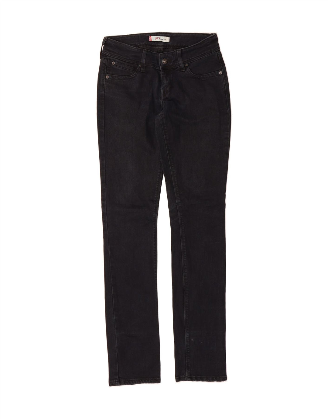 LEVI'S Womens 571 Slim Jeans  W29 L34 Black Cotton Vintage Levi's and Second-Hand Levi's from Messina Hembry 