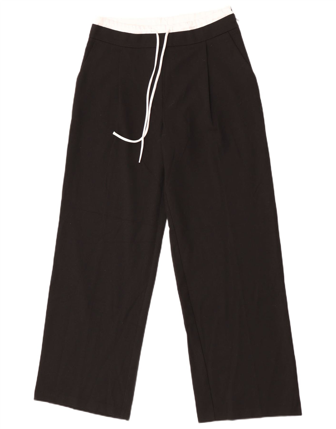 Zara Womens Pegged Chino Bukser Small W26 L30 Black Polyester