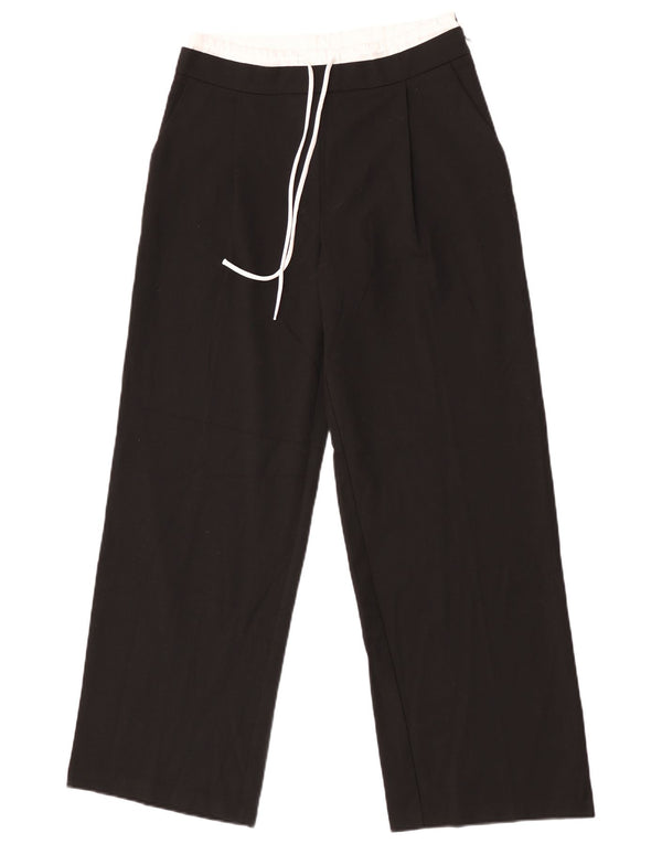 Zara Womens Pegged Chino Bukser Small W26 L30 Black Polyester