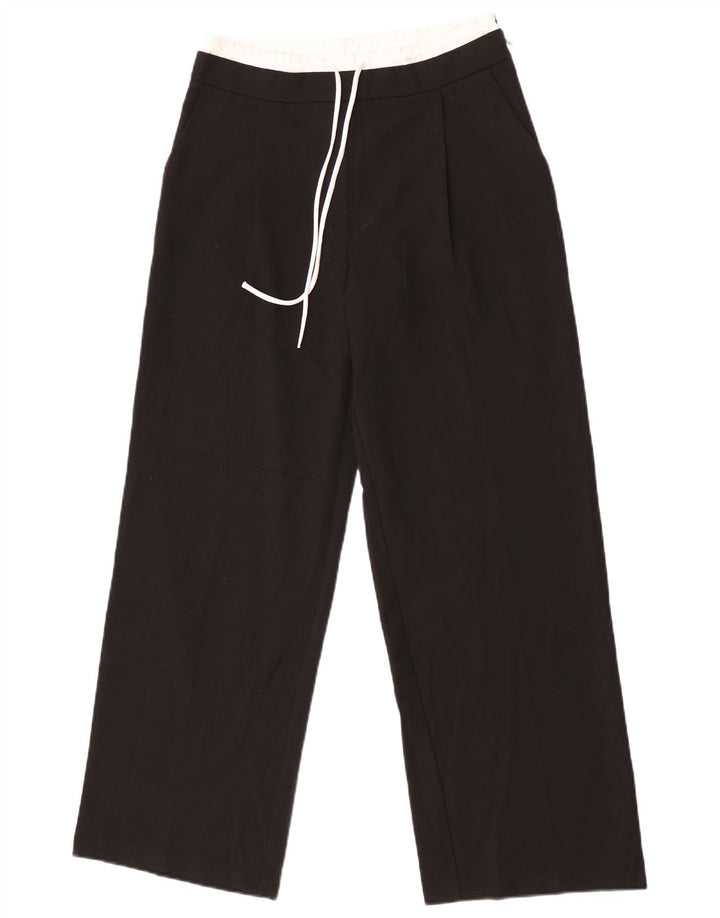 Zara Womens Pegged Chino Bukser Small W26 L30 Black Polyester