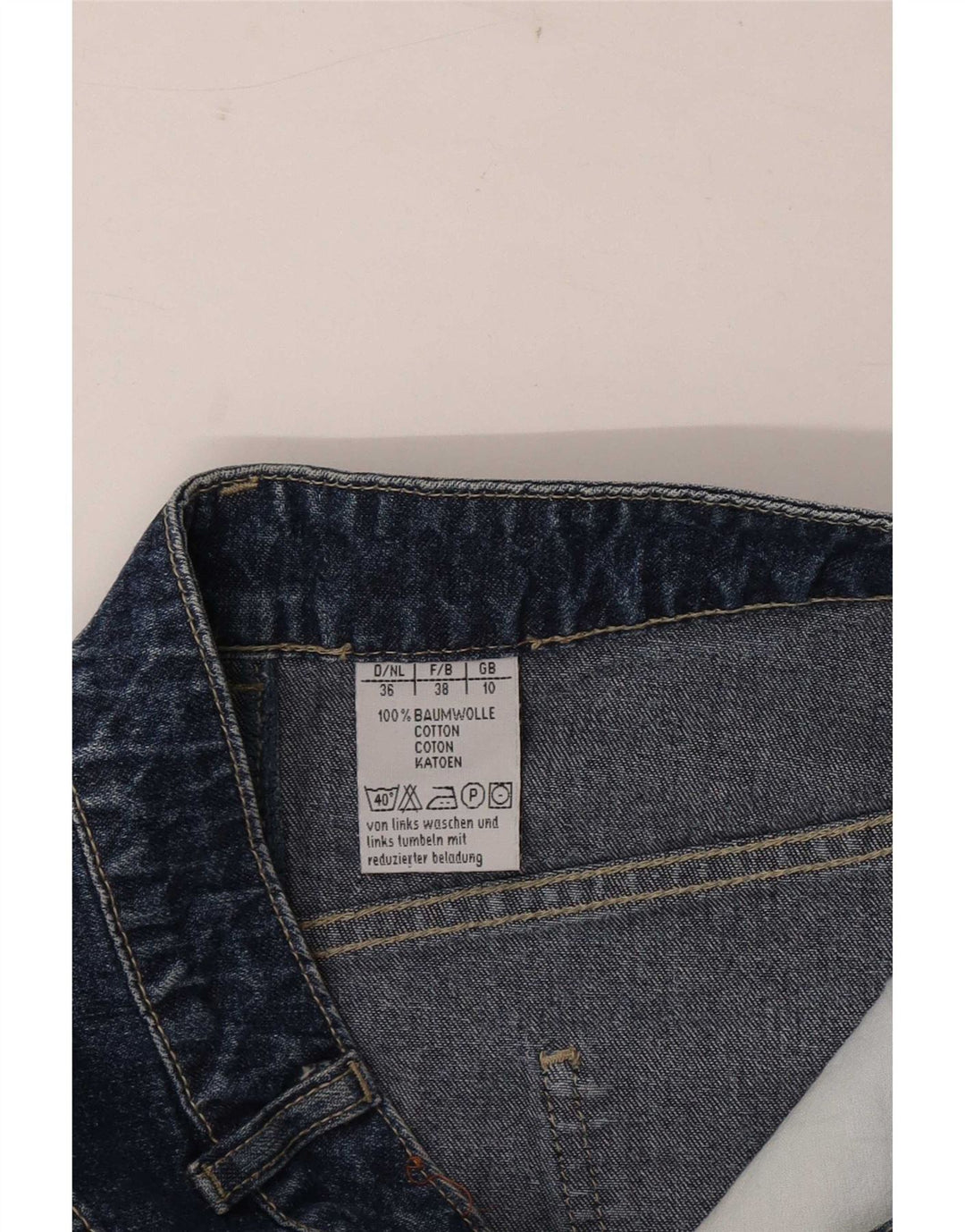 Explorer Dame Mini Denim Nederdel UK 10 Small W28 Blue Cotton