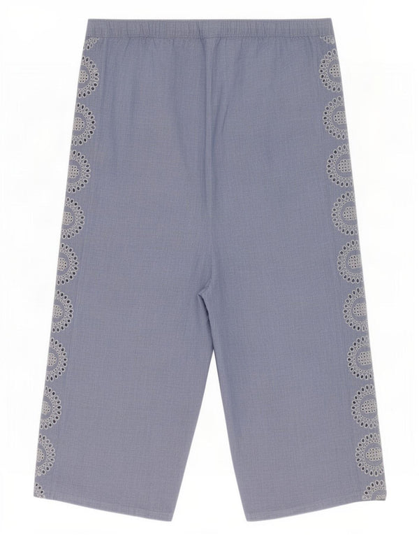 Marks & Spencer Womens Sleepwear Capri Trousers UK 14 Large W34 L22 Blue