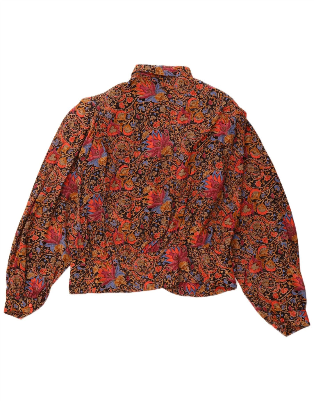 LORENA Womens Crop Shirt Blouse IT 48 XL Multicoloured Floral Viscose