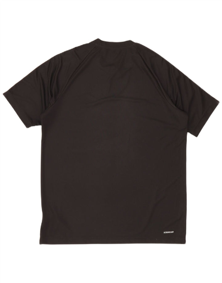Adidas Herre Aeroready T-Shirt Top Stor Sort Polyester