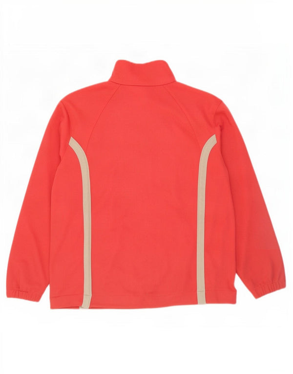Diadora træningsdragt topjakke til kvinder UK 12 Medium Rød Colourblock Polyester