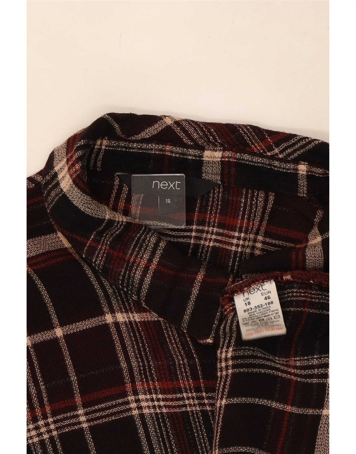 Næste Dame skjortekjole UK 18 XL rød ternet viskose