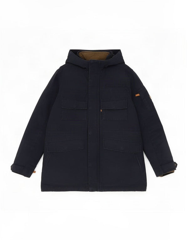 Timberland Herre Hooded Utility Jacket UK 44 2XL Navy Blue Cotton