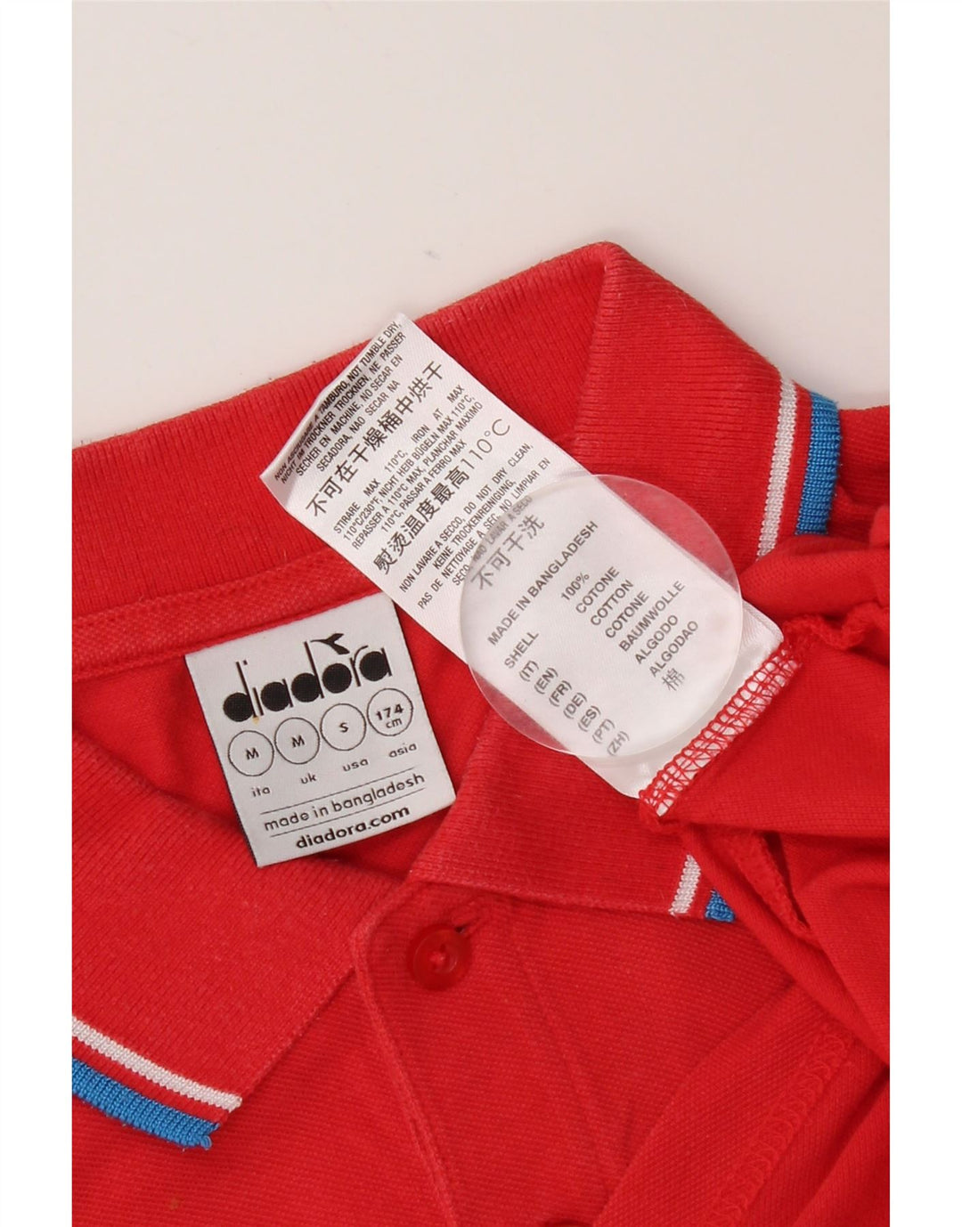 Diadora herre poloshirt Medium rød bomuld