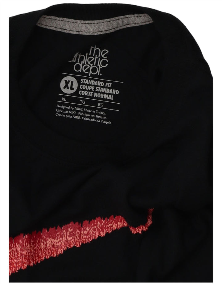 NIKE Mens Standard Fit Graphic T-Shirt Top XL Black