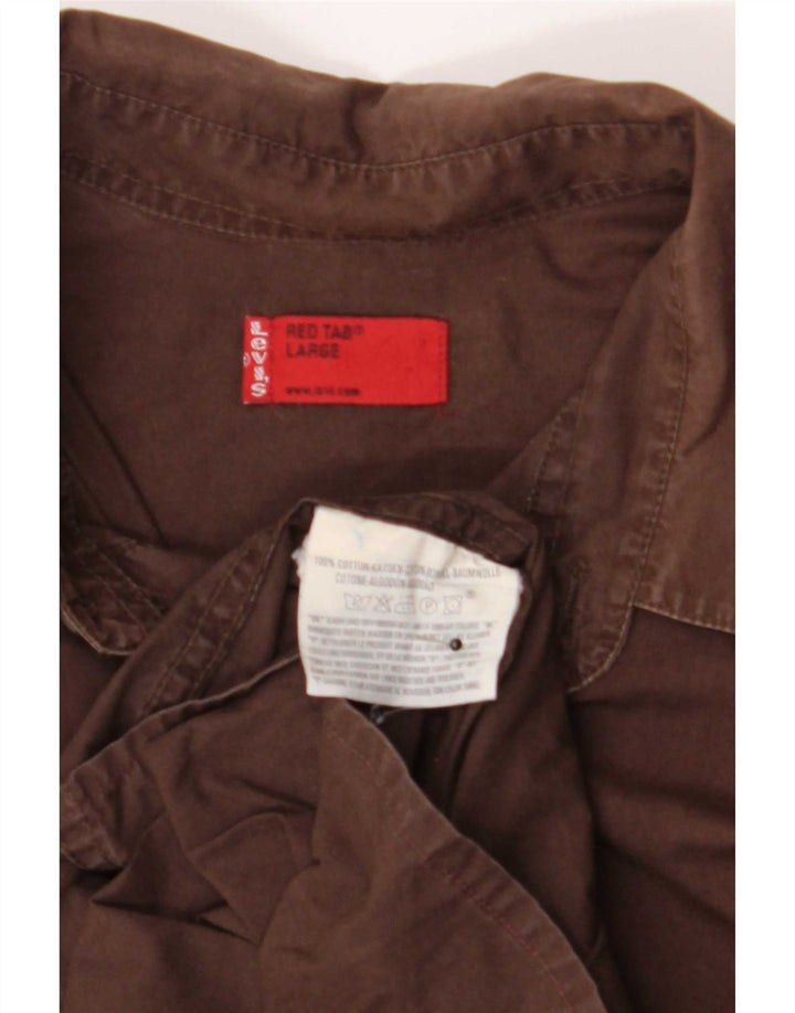 Levi's herreskjorte stor brun bomuld