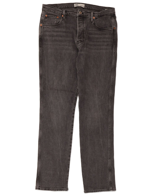 Zara Dame Slim Jeans EU 44 XL W34 L31 Grå