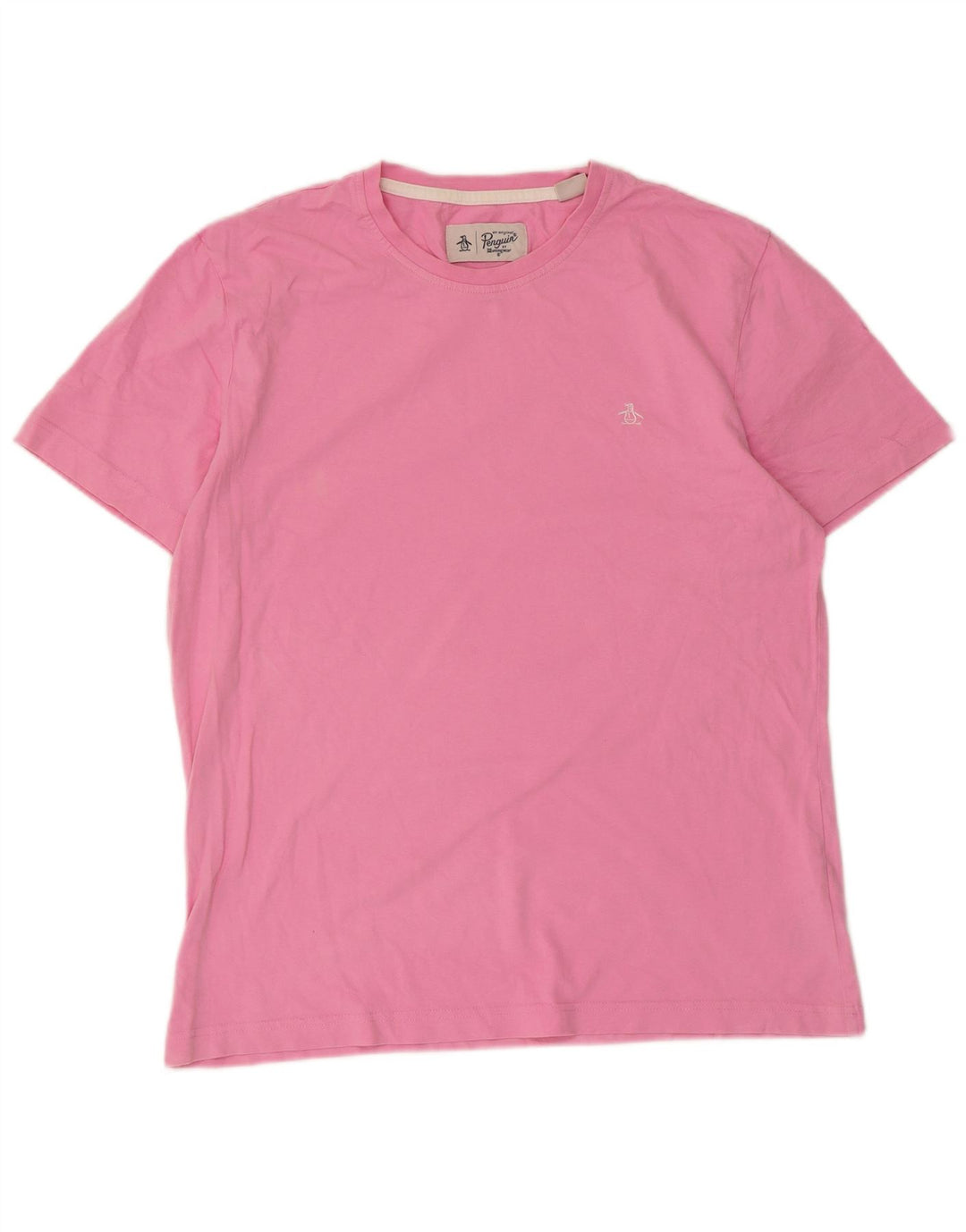 Penguin Herre T-Shirt Top Stor Pink Bomuld